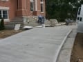 Standard gray concrete driveway