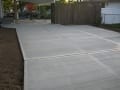 Standard grey concrete driveway with broomed finish - different angle