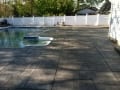 Random slate concrete pool surrounding