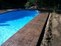 12" x 12" square pool surrounding finished